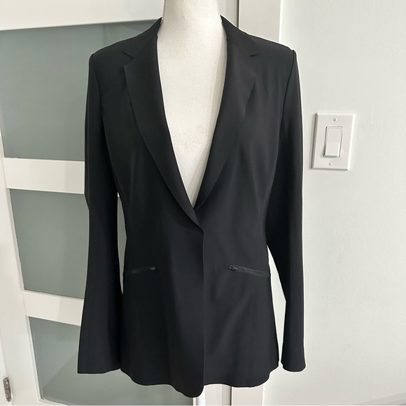 Athleta Interstellar Black Blazer SZ 10 Athleisure Casual Lightweight NWT - Picture 4 of 12